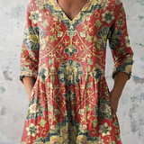 Lea | Long Blouse with V-Neck