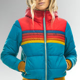 Katrina - Zip-Up Jacket with Rainbow Stripes