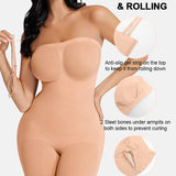 Strapless Tummy Control Seamless Bodysuit with Removable Straps