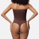 Seamless Bandeau Shaping Bodysuit with Removable Straps