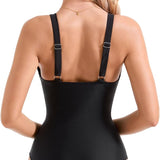 Maclair & Co. - Women Sexy Mesh Tummy Control Swimsuit Push Up High Waisted Bathing Suit