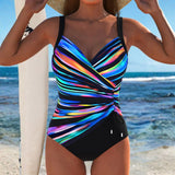 Eleanor - Elegant swimsuit with colorful print