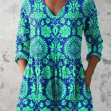 Ines | Long Blouse with V-Neck