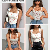 Square Neck Sleeveless Bodysuits