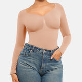 Seamless Supportive Long Sleeve Tummy Control Bodysuit