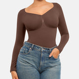Seamless Supportive Long Sleeve Tummy Control Bodysuit