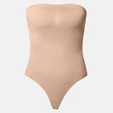 Seamless Bandeau Shaping Bodysuit with Removable Straps
