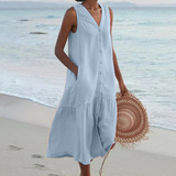 Celeste - Dress with V-Neck