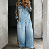 Amanda - One Piece Denim Shirt Jumpsuit