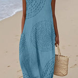 Hannah - Textured Sleeveless Maxi Dress