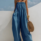 Madison - Denim Wide-Leg Jumpsuit