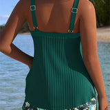 Seraphina - Striped Tankini with Two-Piece Swimsuit Bottom