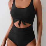 Maclair & Co. - Women's One Piece Swimsuit Tummy Control Slimming Bathing Suit Cutout Tie Knot Swimwear