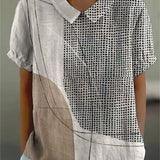 Lana - Blouse with Abstract Dots and Lines