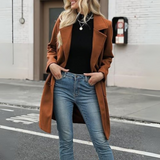 DEMI - Casual Mid Length Button Open Front Coat