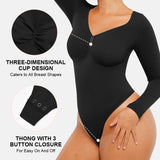Seamless Supportive Long Sleeve Tummy Control Bodysuit