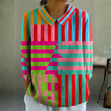 Natalie - Geometric Colorplay Blouse