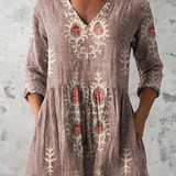 Elise | Long Blouse with V-Neck
