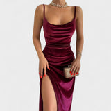 Gabrielle - Velvet Dress with Slit