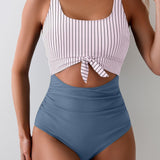 Maclair & Co. - Women's One Piece Swimsuit Tummy Control Slimming Bathing Suit Cutout Tie Knot Swimwear