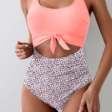 Maclair & Co. - Women's One Piece Swimsuit Tummy Control Slimming Bathing Suit Cutout Tie Knot Swimwear