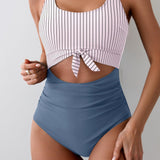Maclair & Co. - Women's One Piece Swimsuit Tummy Control Slimming Bathing Suit Cutout Tie Knot Swimwear