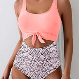Maclair & Co. - Women's One Piece Swimsuit Tummy Control Slimming Bathing Suit Cutout Tie Knot Swimwear