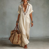 Beatrice - Embroidered Shirt Dress