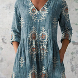 Elise | Long Blouse with V-Neck