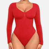 Seamless Supportive Long Sleeve Tummy Control Bodysuit