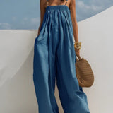 Madison - Denim Wide-Leg Jumpsuit
