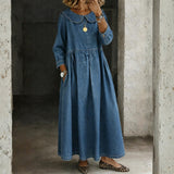 Clara - Peter Pan Collar Denim Dress