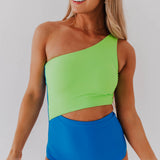 Maclair & Co. - Green Terry Floral Cut Out One Piece In Fondant
