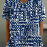 Abigail - Blouse with Tribal Print
