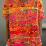 Isa - Blouse with Abstract Print