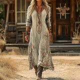 Christine - Casual Long Sleeve Dress Inspired by Vintage