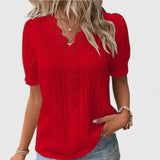 Avienne - Elegant V-Neck Blouse
