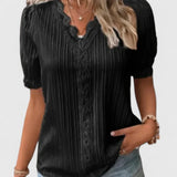 Avienne - Elegant V-Neck Blouse