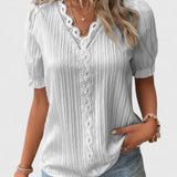 Avienne - Elegant V-Neck Blouse
