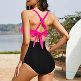 Maclair & Co. - Women's One Piece Swimsuits Tummy Control Cutout High Waisted Bathing Suit Wrap Tie Back