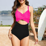 Maclair & Co. - Women's One Piece Swimsuits Tummy Control Cutout High Waisted Bathing Suit Wrap Tie Back