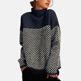 Eva - Structured Two-Tone Knit Sweater