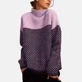 Eva - Structured Two-Tone Knit Sweater
