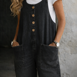Saylor - Vintage Washed Cotton Denim Overalls