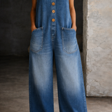 Saylor - Vintage Washed Cotton Denim Overalls