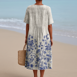 Rosalinda - Dress with Porcelain Print