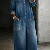 Sophia - Off Shoulder Denim Jumpsuit