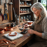 Whorl Copper Necklace
