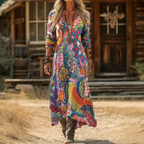 Christine - Casual Long Sleeve Dress Inspired by Vintage