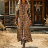 Christine - Casual Long Sleeve Dress Inspired by Vintage